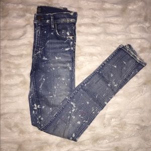 Citizens of Humanity paint splatter highrise skinn